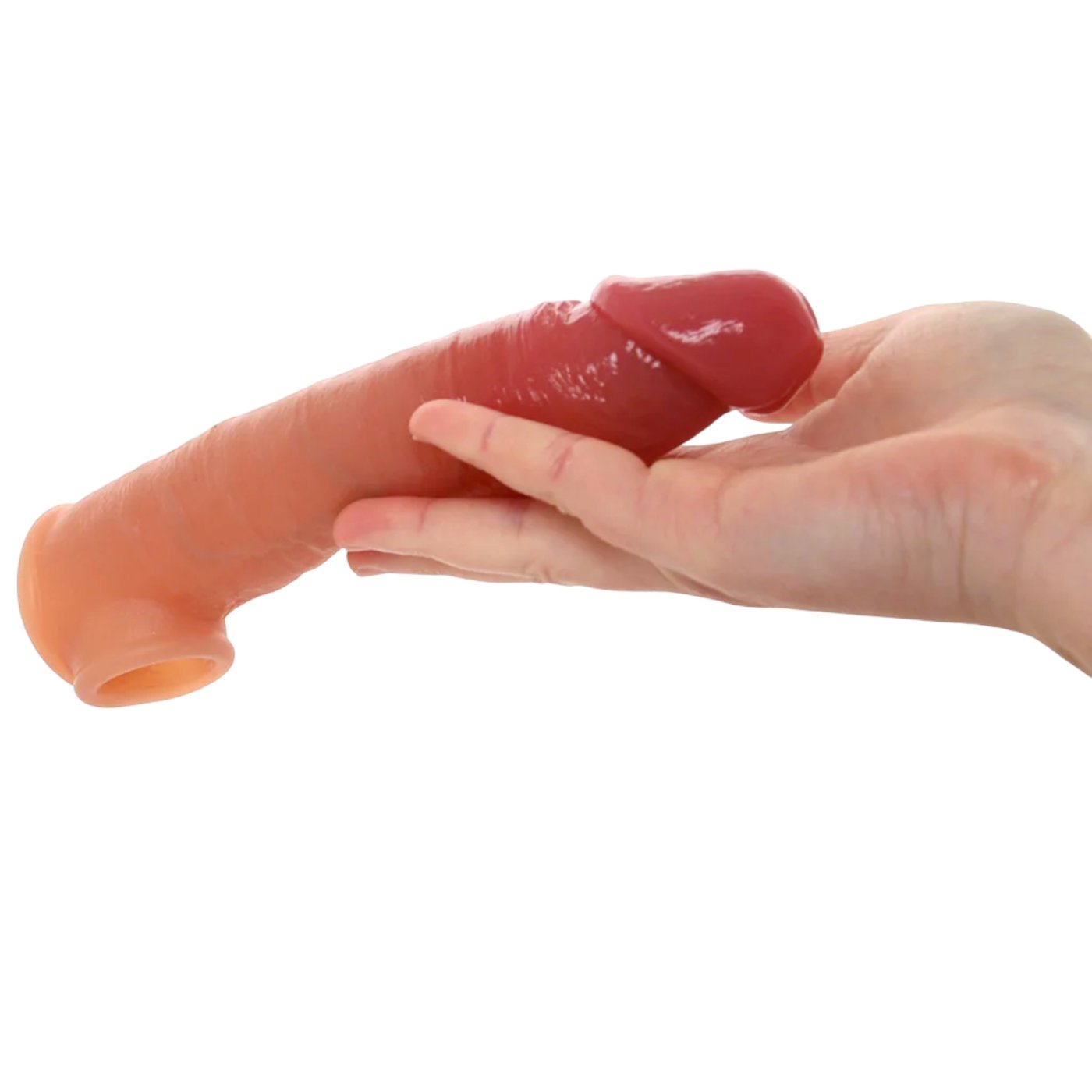 Blue Line 7.75 Inch Super Real Penis Extension Sleeve with Ball Constriction Loop