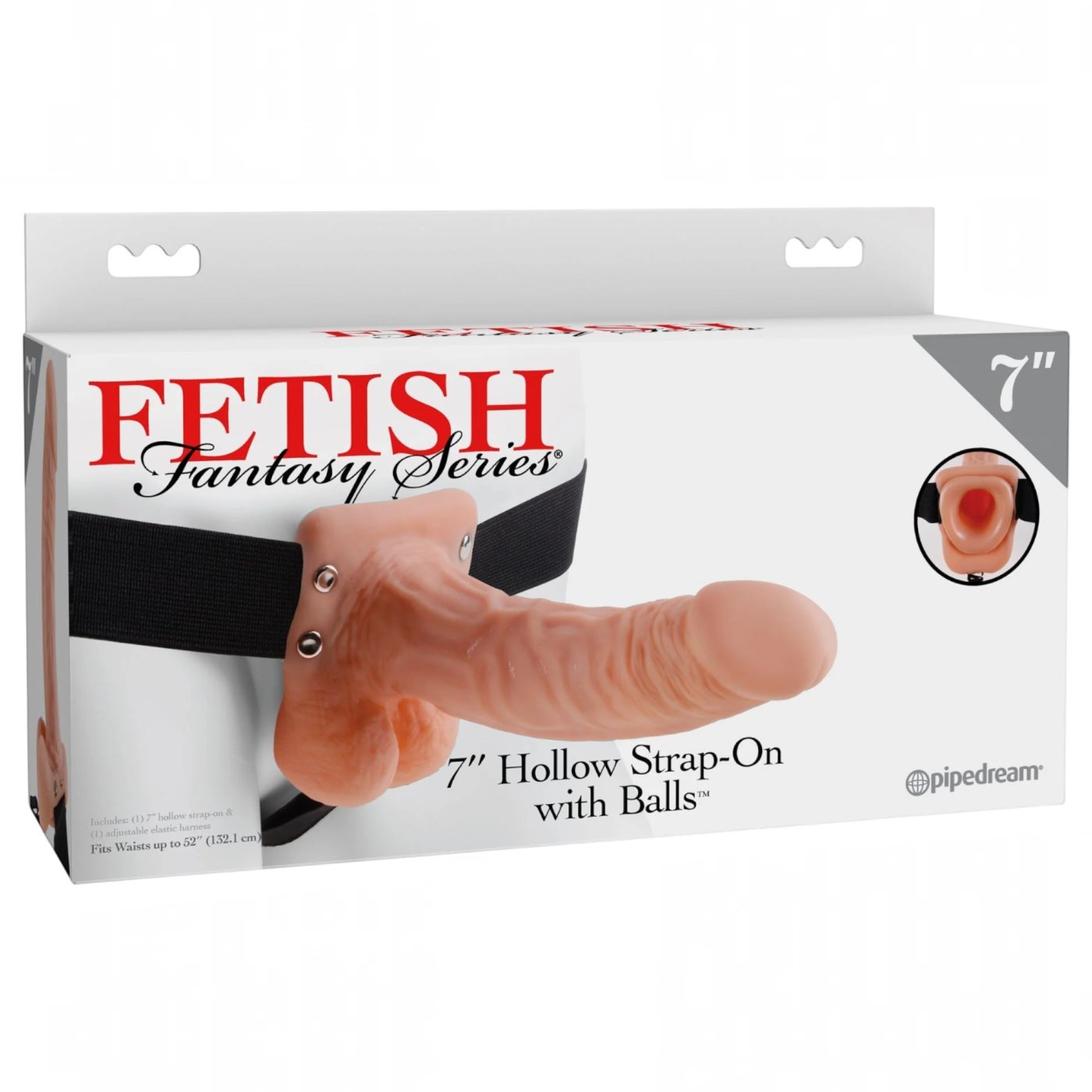Fetish Fantasy 7 Inch Hollow Strap-On Dildo with Balls