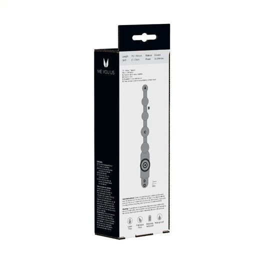 Me You Us Anovibe Vibrating Anal Beads Black