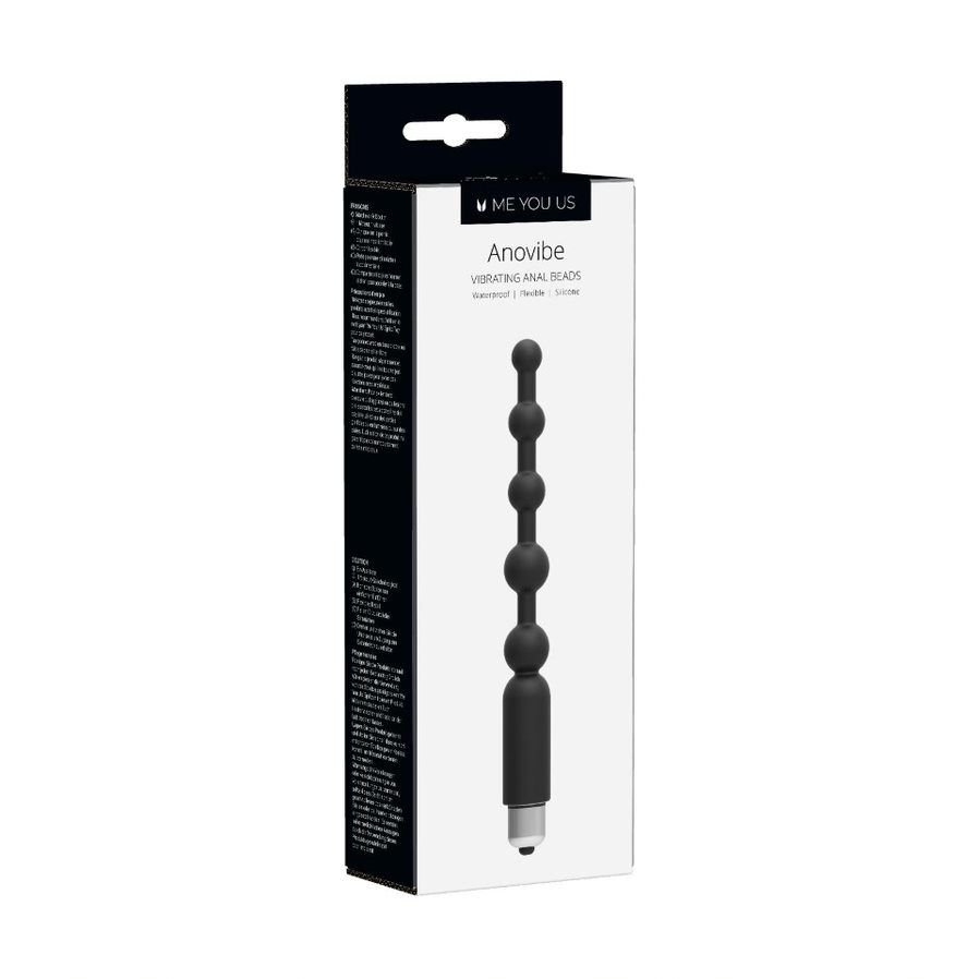 Me You Us Anovibe Vibrating Anal Beads Black