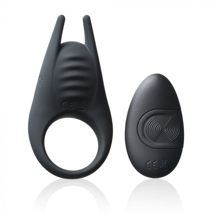 LOLA INTY Toys Crave Vibrating Cock Ring With Remote Control Black