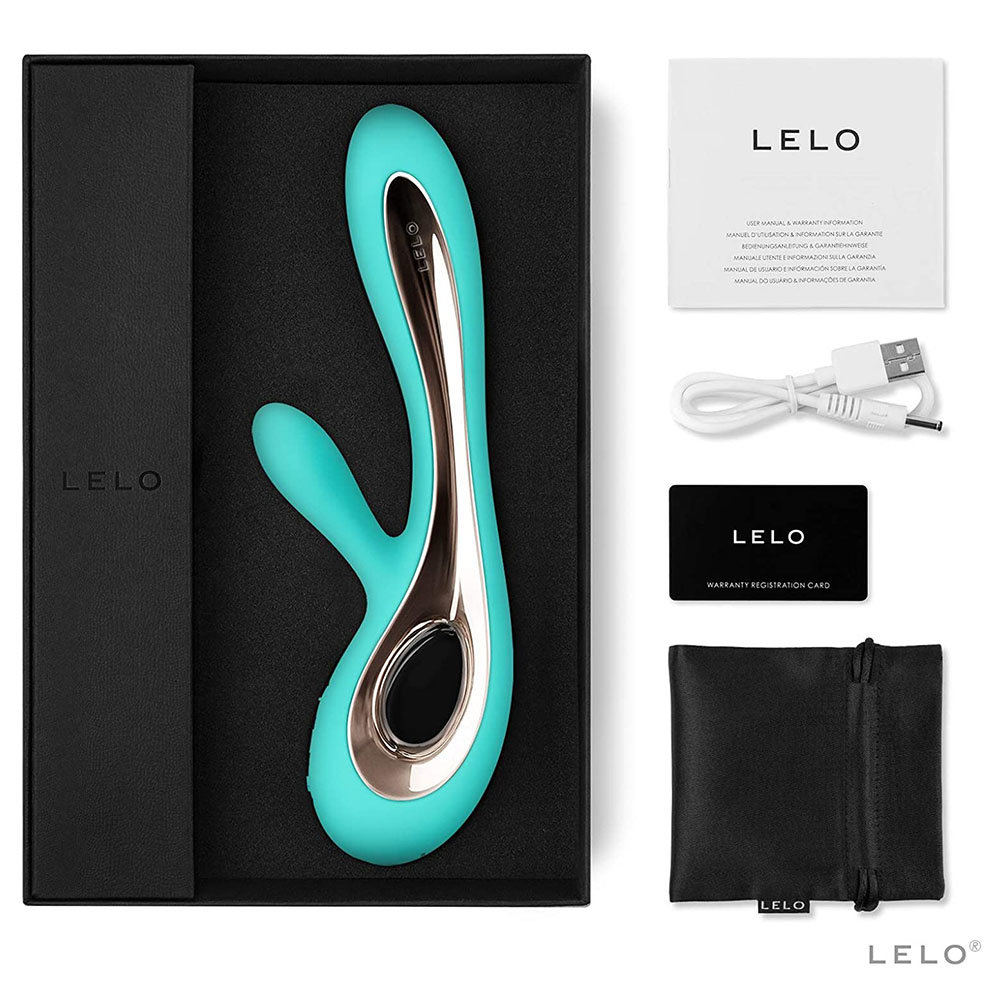 LELO Soraya 2 Rechargeable G-Spot and Clitoral Rabbit Vibrator Aqua
