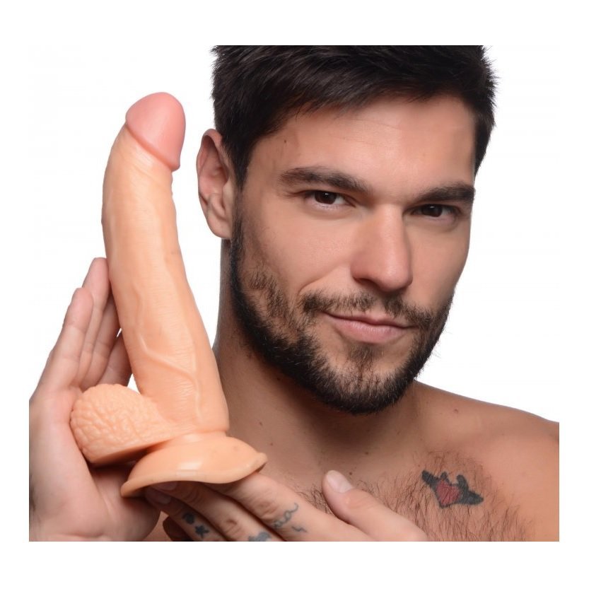 Pop Peckers Realistic Dildo With Balls Light 7.5 Inch