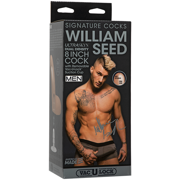 Signature Cocks William Seed Ultraskyn Cock with Suction Cup 8 Inch