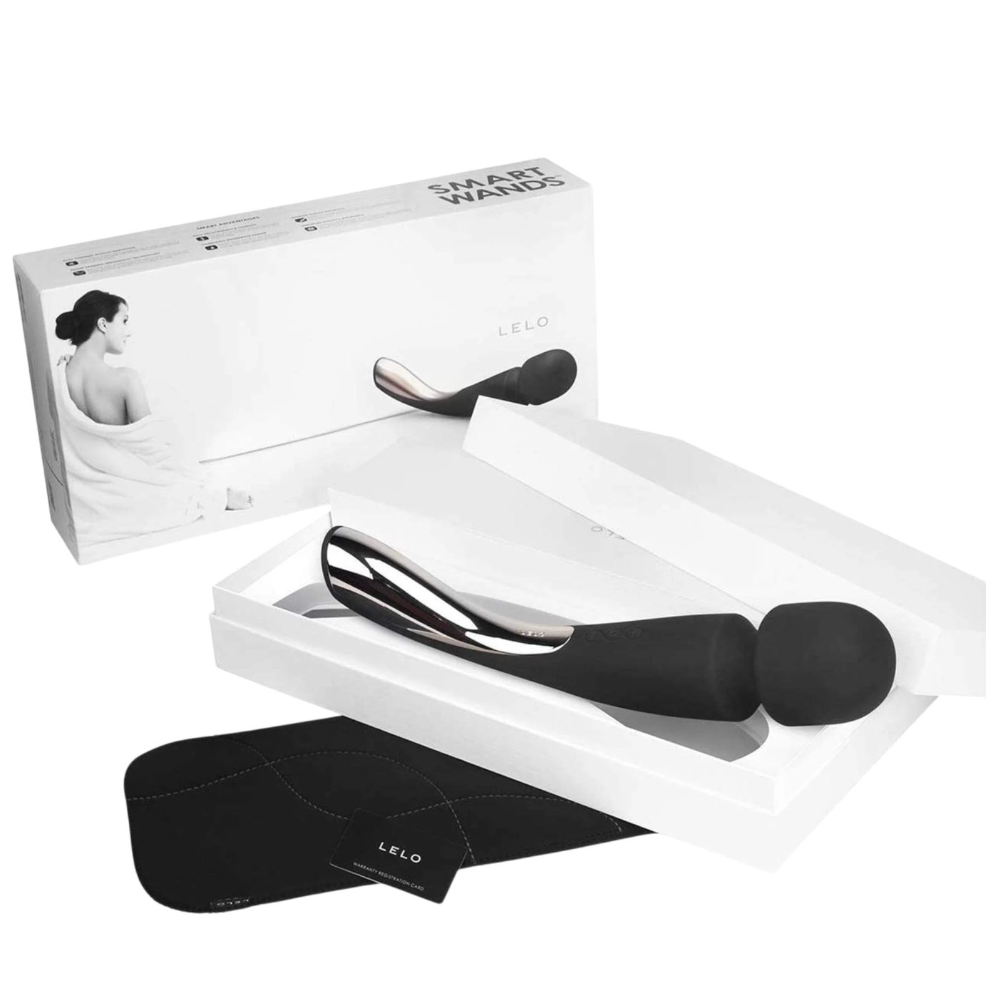LELO Smart Wand Medium Rechargeable Vibrator Black