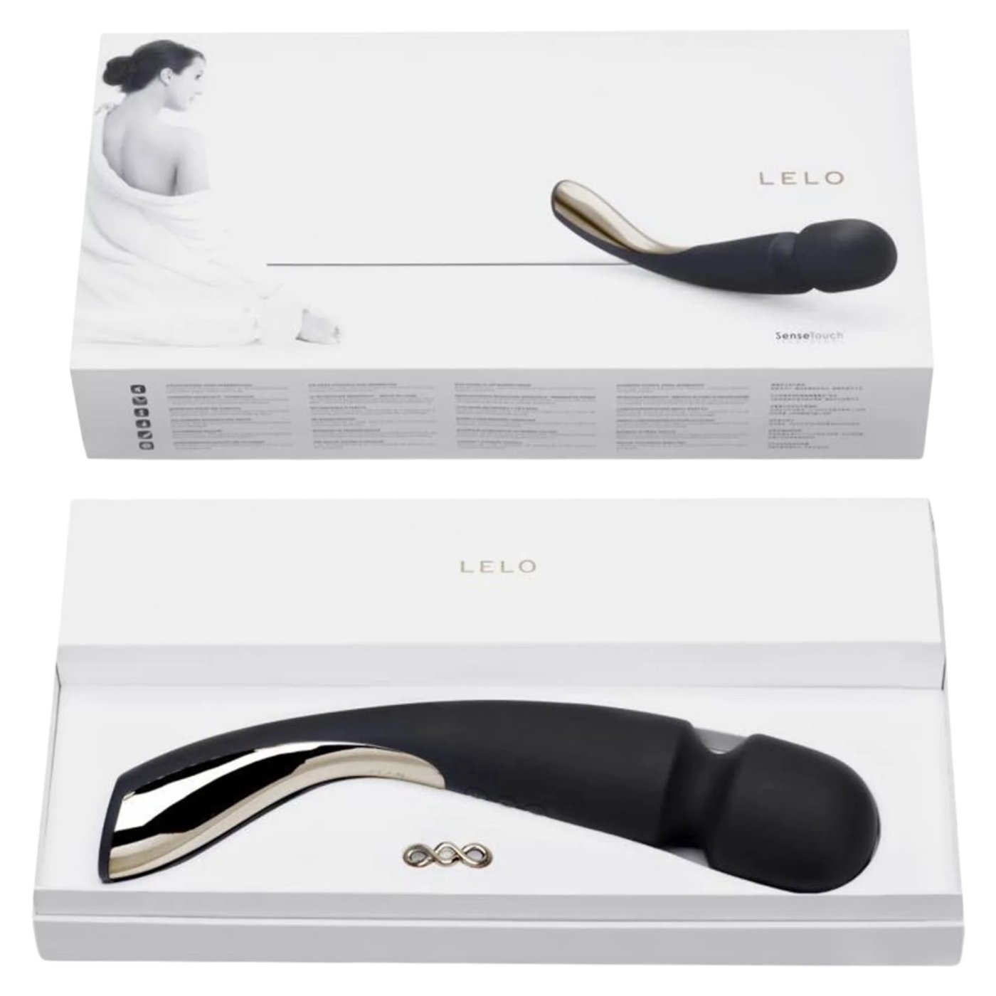 LELO Smart Wand Medium Rechargeable Vibrator Black