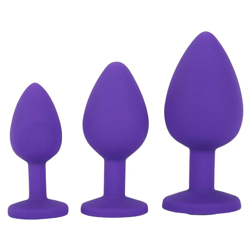 Me You Us Trio Of Jewels Butt Plug Training Set (3 Piece) Purple