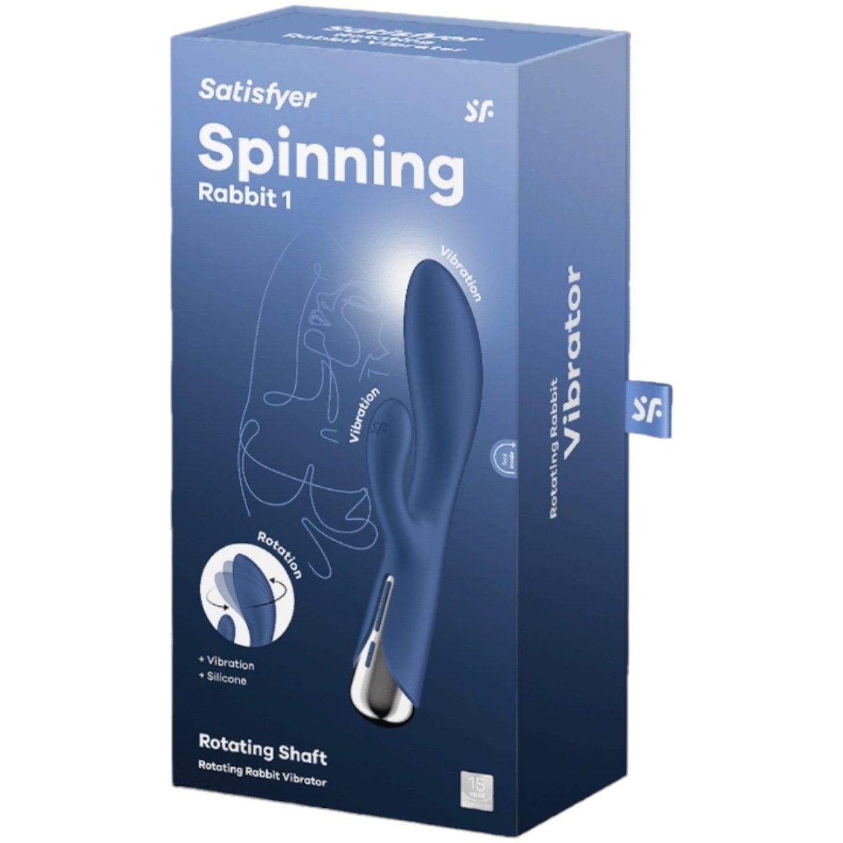 Satisfyer Spinning Rabbit 1 Silicone Rechargeable Rabbit Vibrator Blue