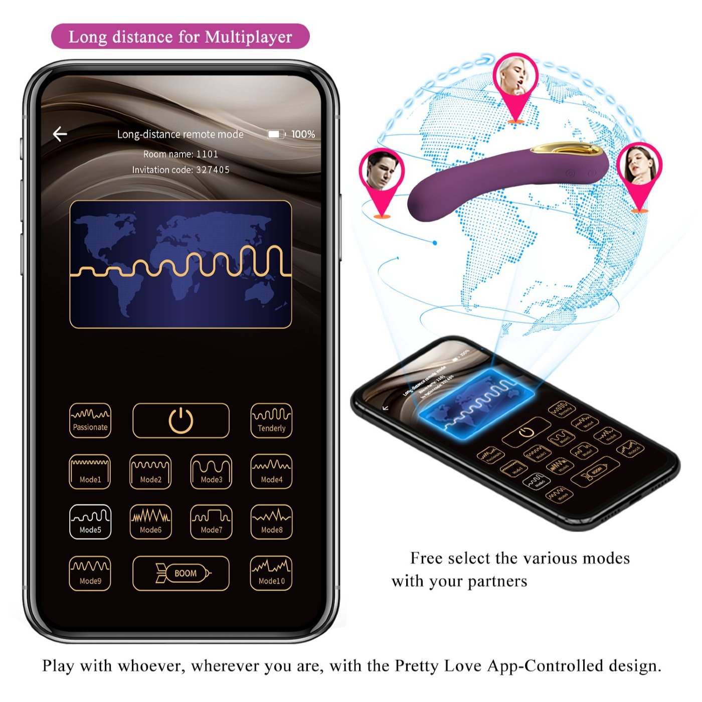 Pretty Love Ethan App Controlled Rechargeable G Spot Vibrator