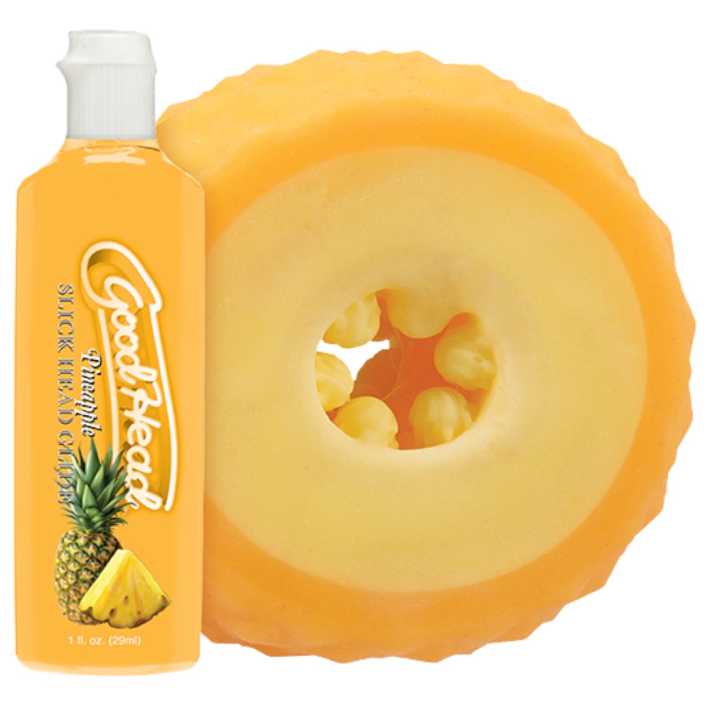 GoodHead Pineapple Blowjob Set with Stroker &amp; Slick Head Glide
