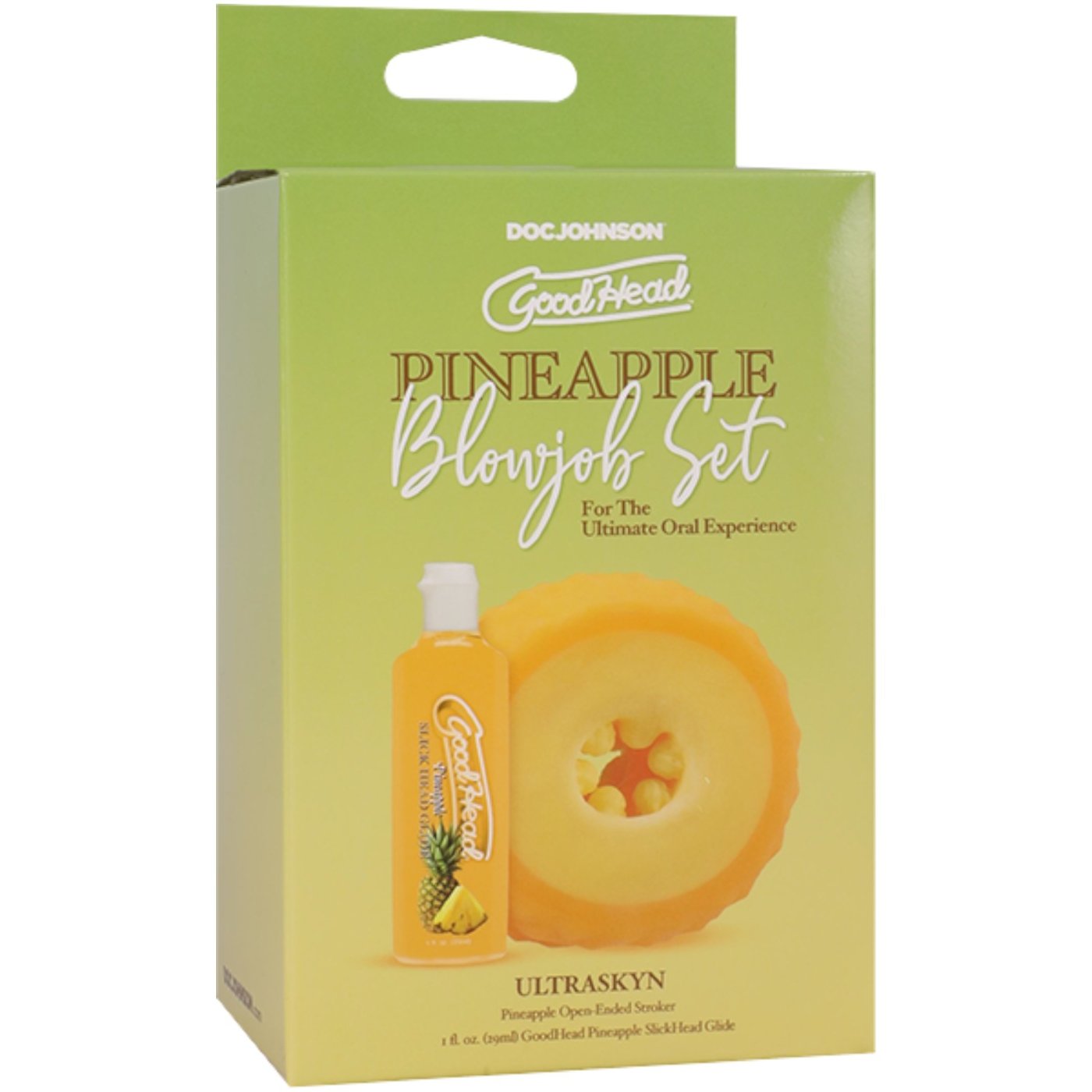 GoodHead Pineapple Blowjob Set with Stroker & Slick Head Glide