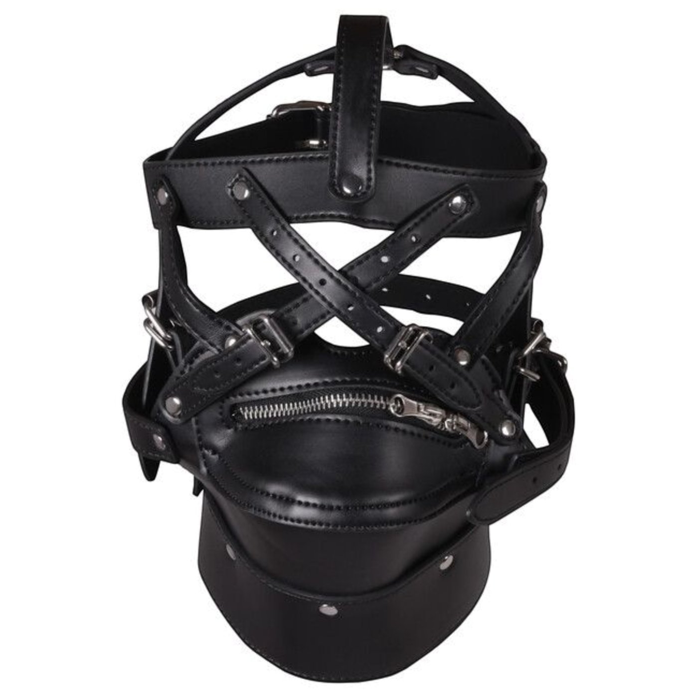 Ouch Xtreme Head Harness with Lockable Zip-Up Mouth