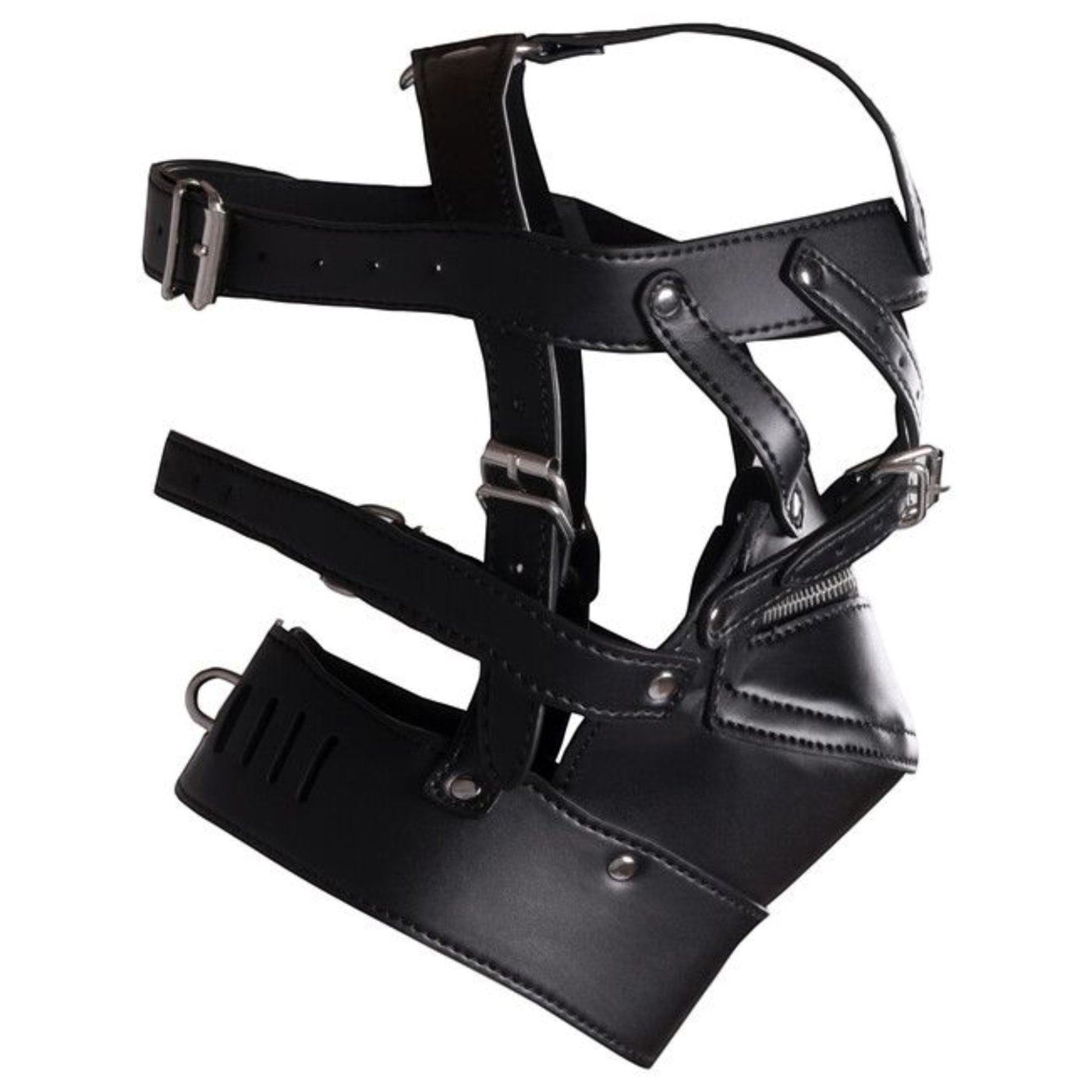 Ouch Xtreme Head Harness with Lockable Zip-Up Mouth