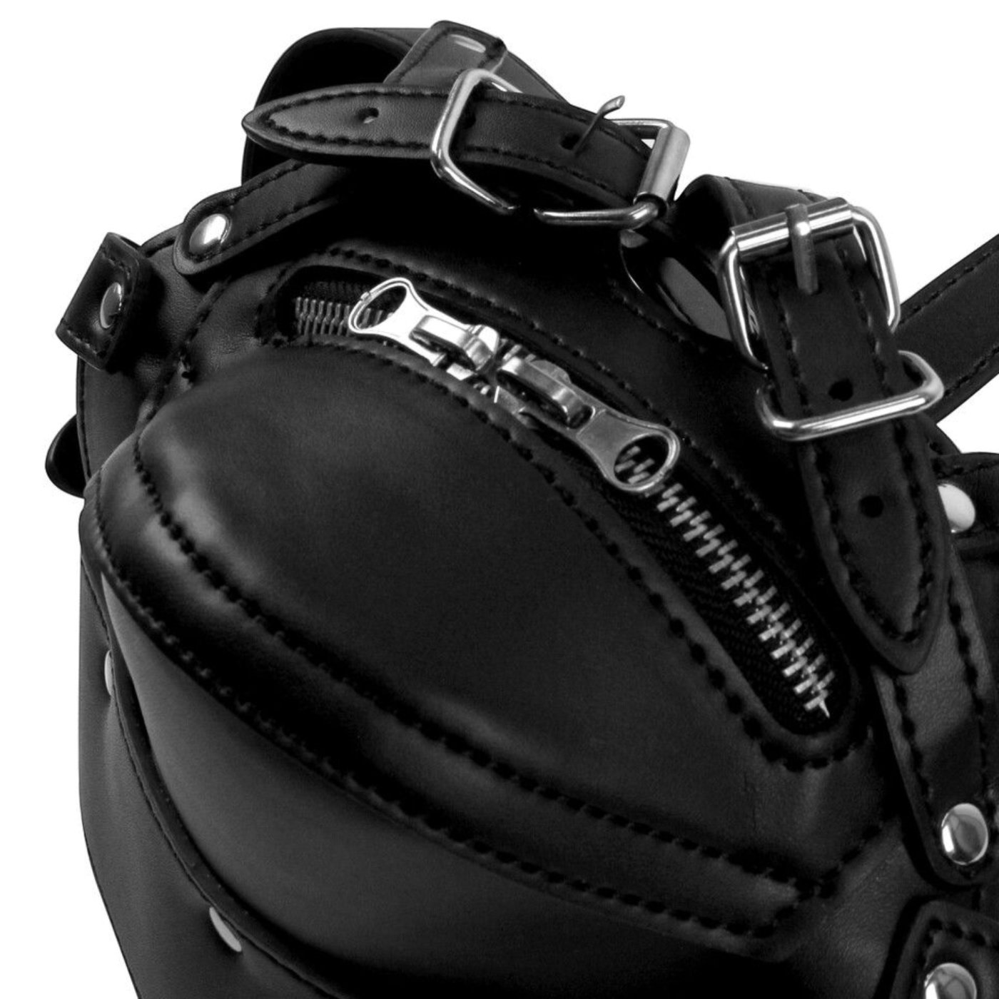 Ouch Xtreme Head Harness with Lockable Zip-Up Mouth