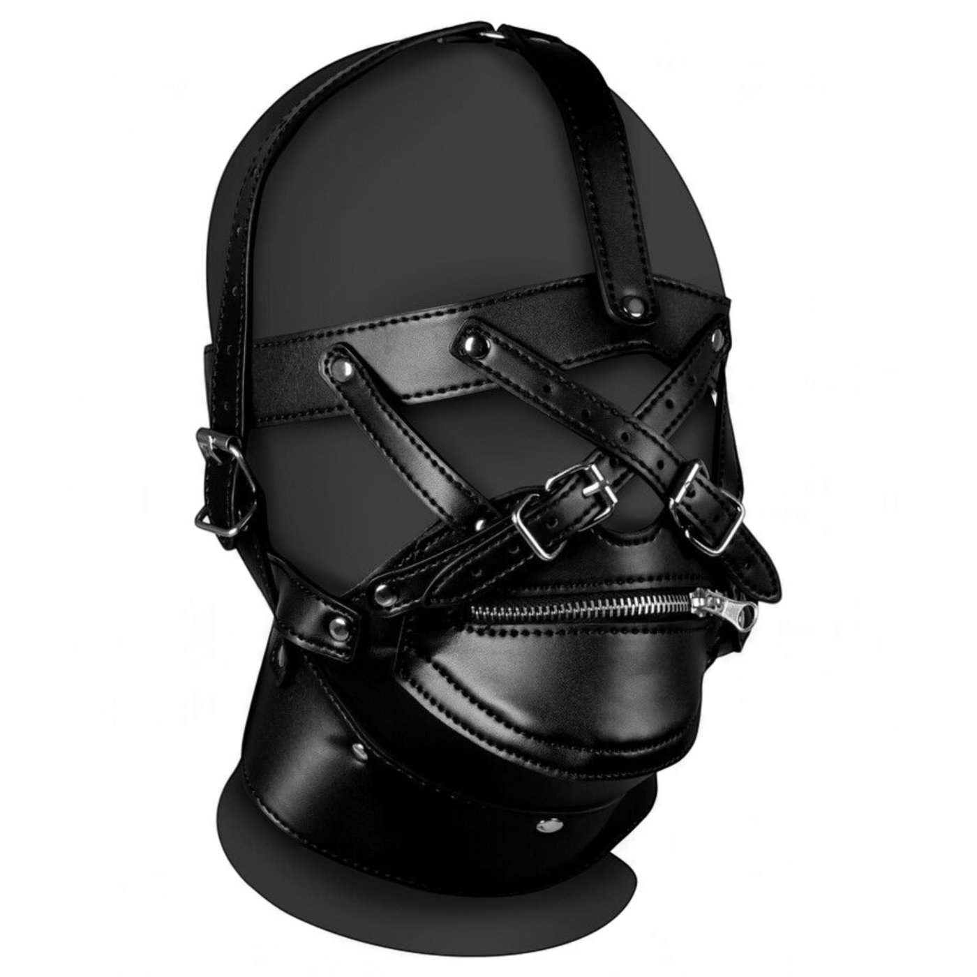 Ouch Xtreme Head Harness with Lockable Zip-Up Mouth