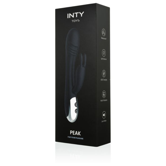 LOLA INTY Toys Peak Dual Stimulation Rabbit Vibrator Black