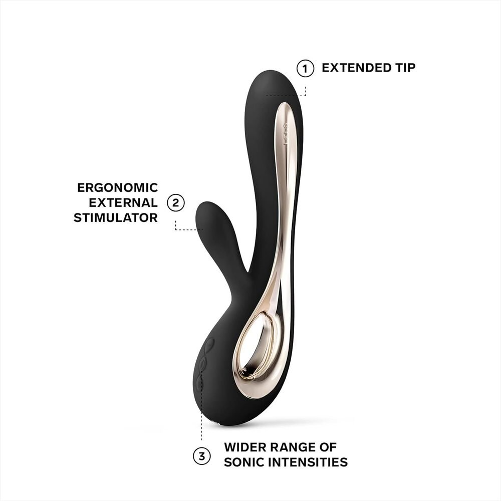 LELO Soraya 2 Rechargeable G-Spot and Clitoral Rabbit Vibrator Black