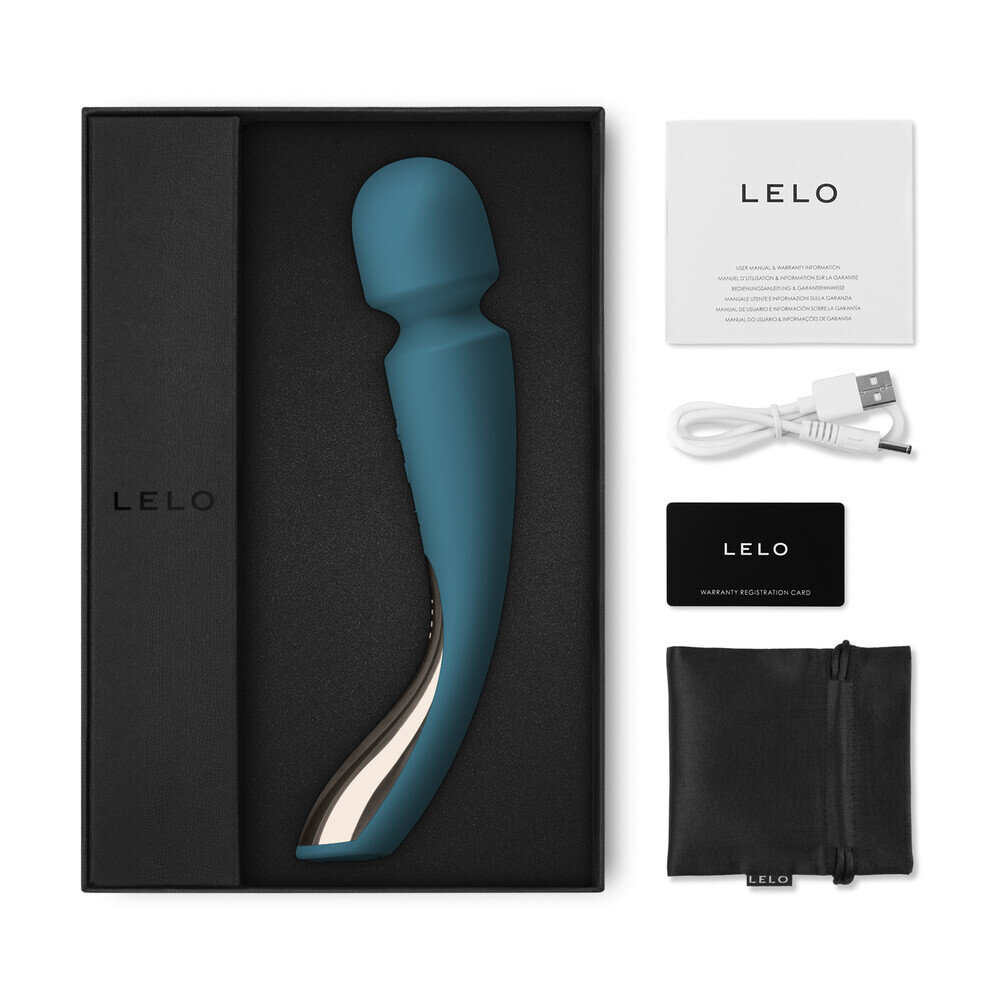 LELO Smart Wand 2 Medium Rechargeable Vibrator Ocean Blue