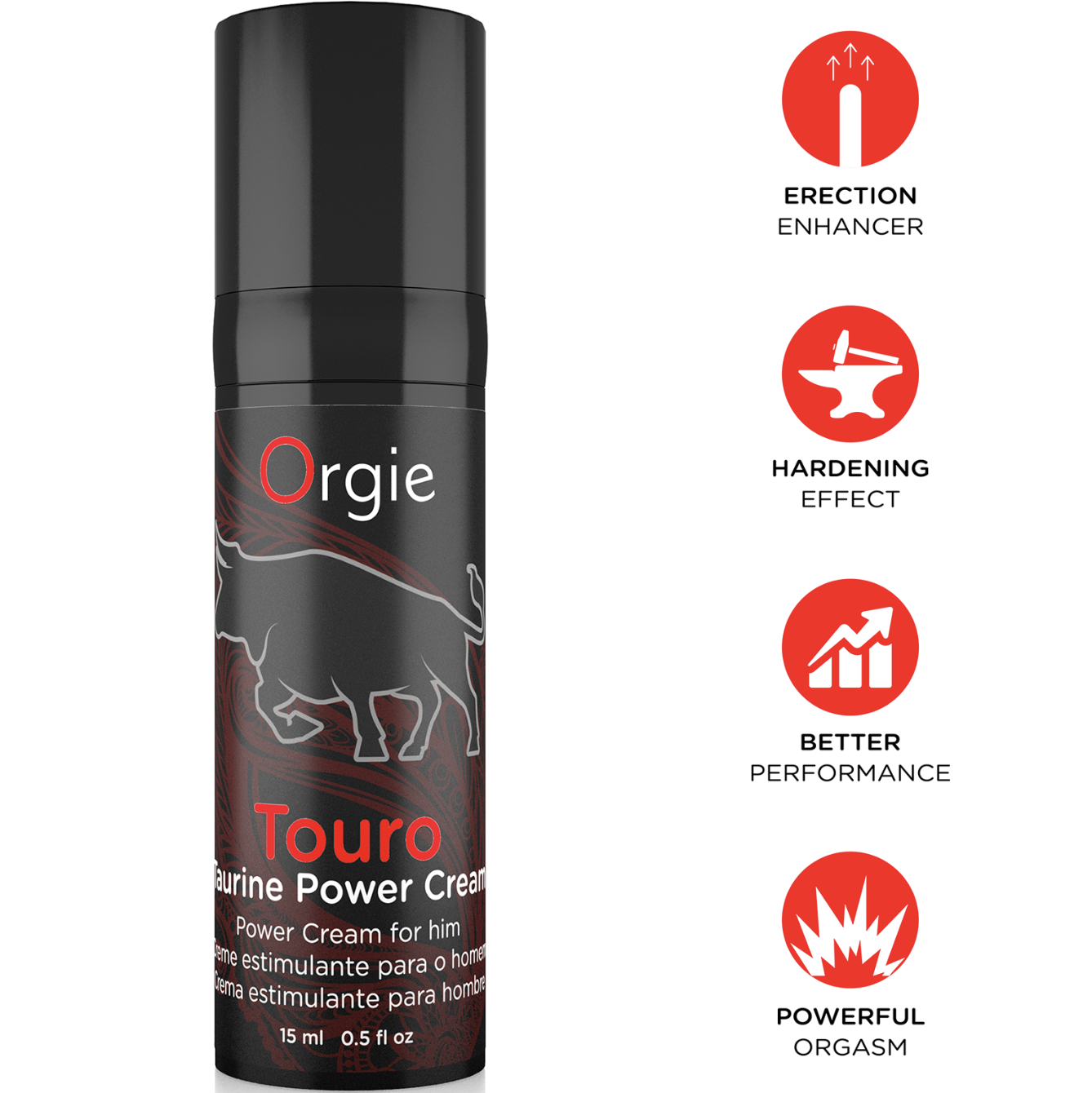 Orgie Touro Erection Enhancer Cream with Taurine 15ml