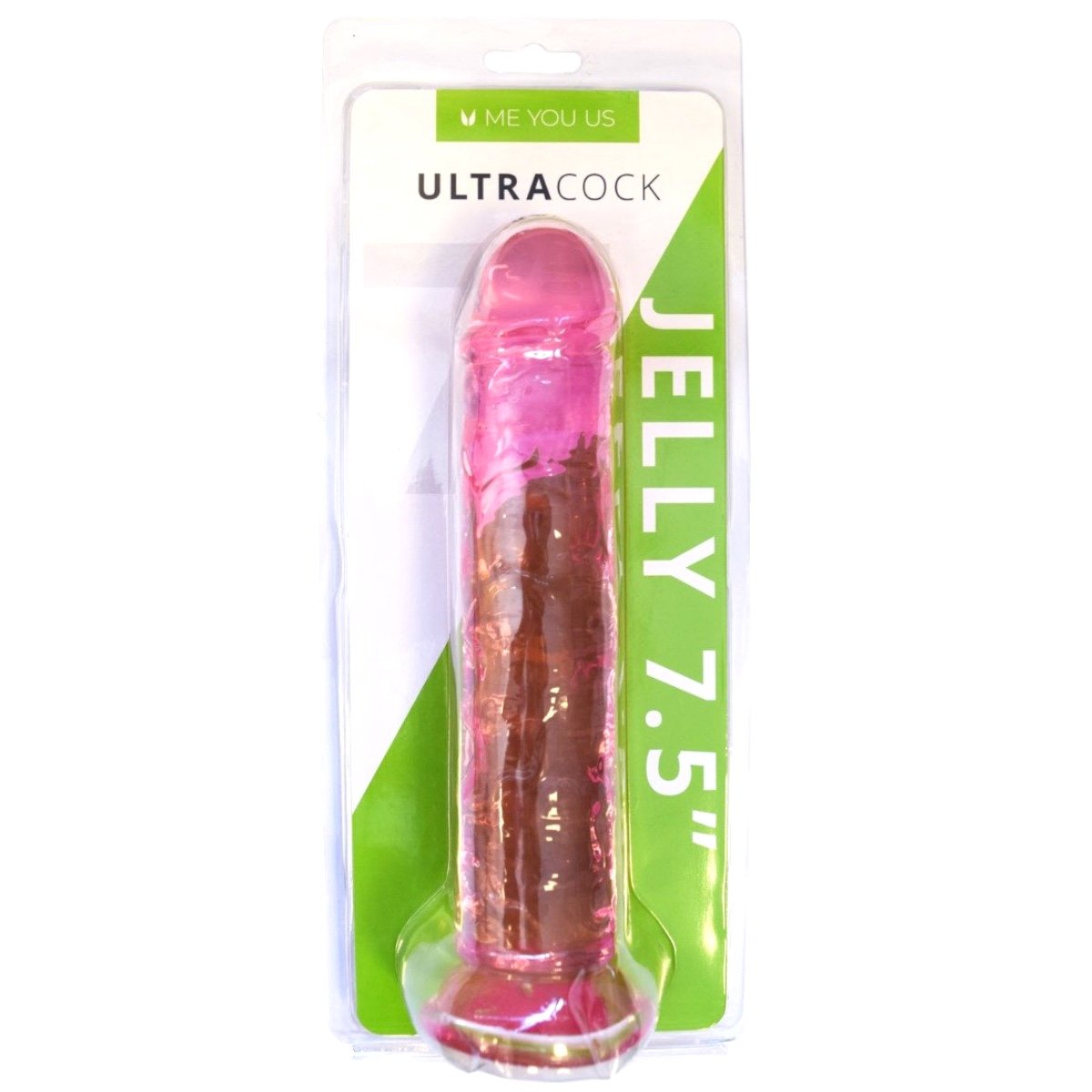 Me You Us Ultra Cock Pink Jelly Suction Cup Dildo 7.5 Inch