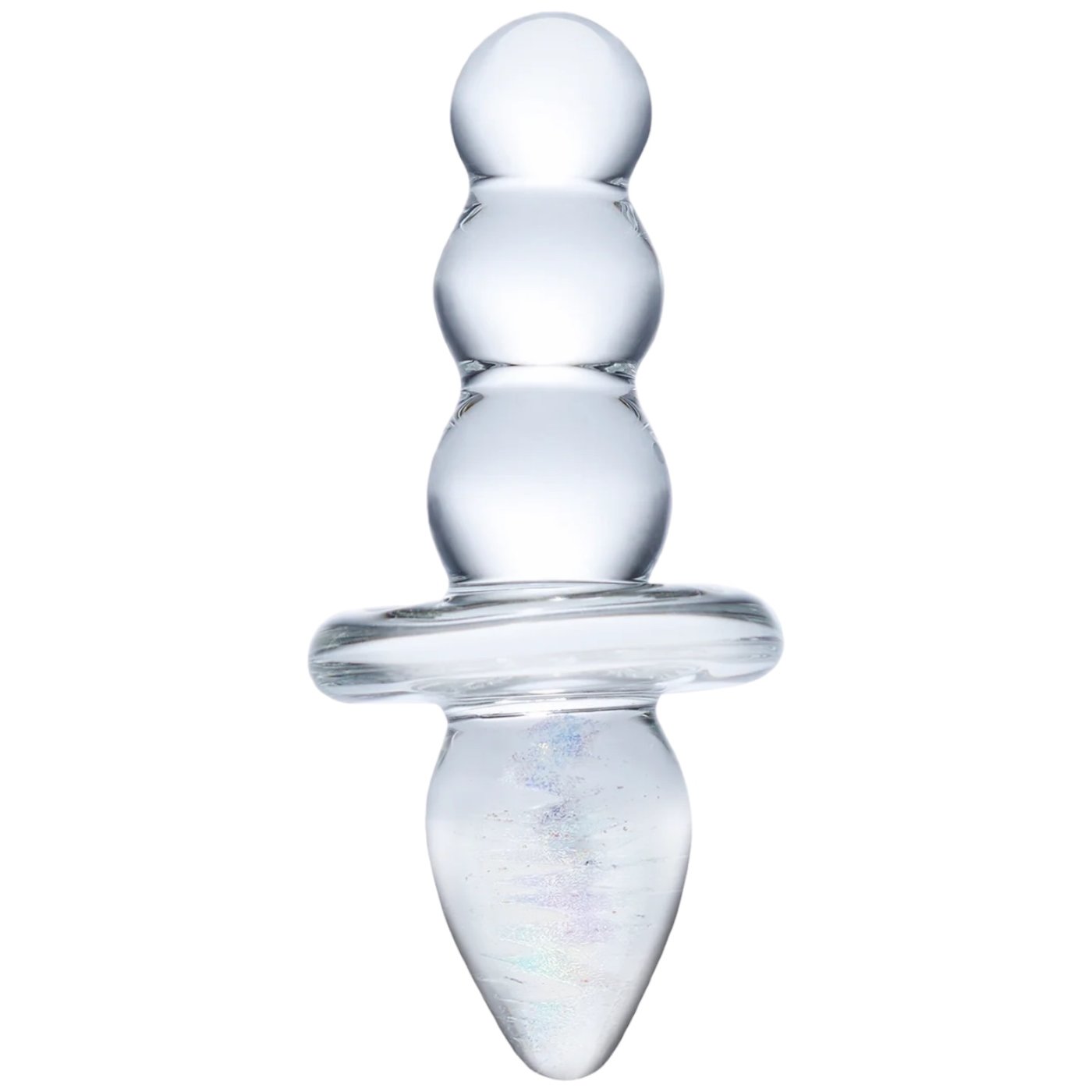 Glas Titus Beaded Dual-Ended Glass Butt Plug 4.5 Inch