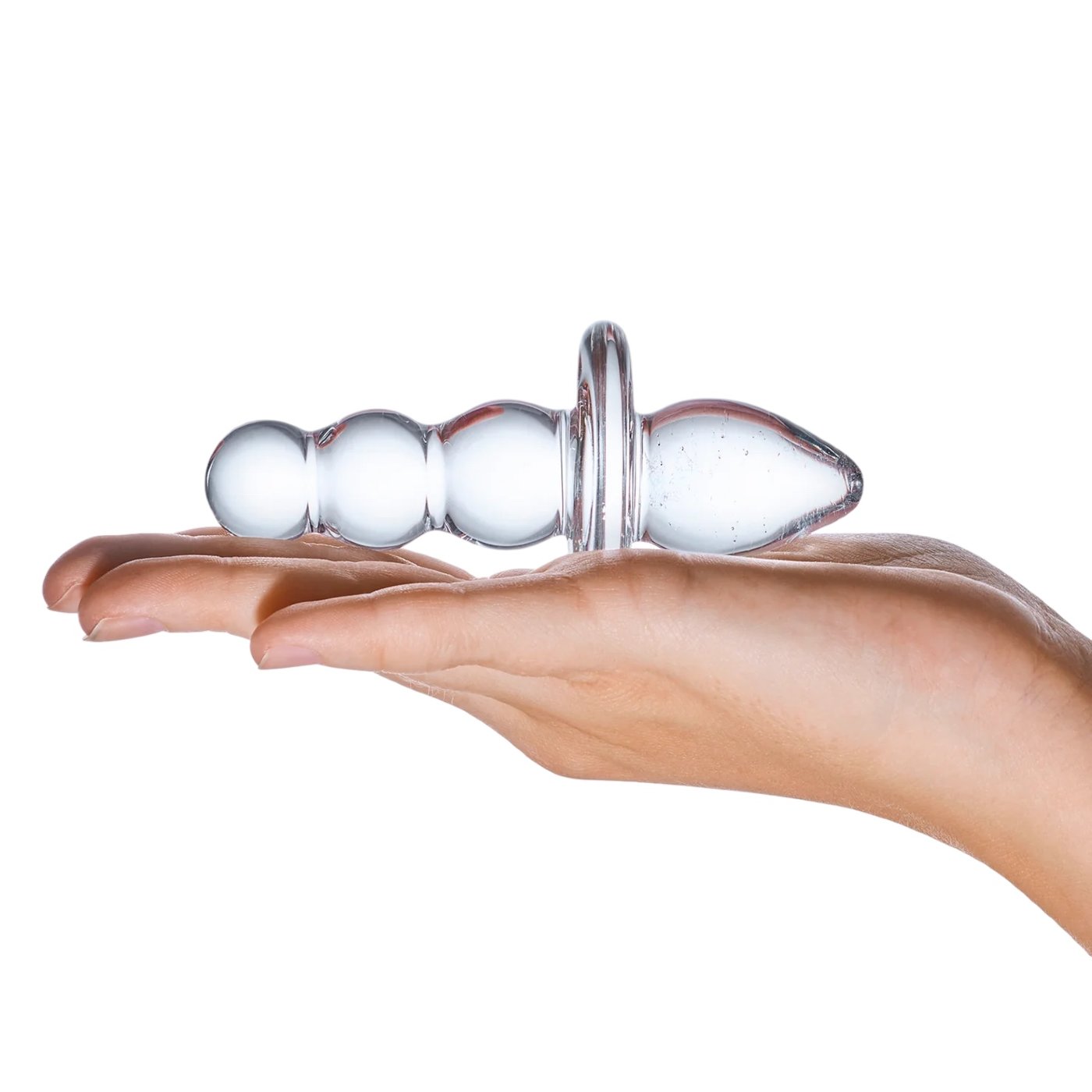 Glas Titus Beaded Dual-Ended Glass Butt Plug 4.5 Inch