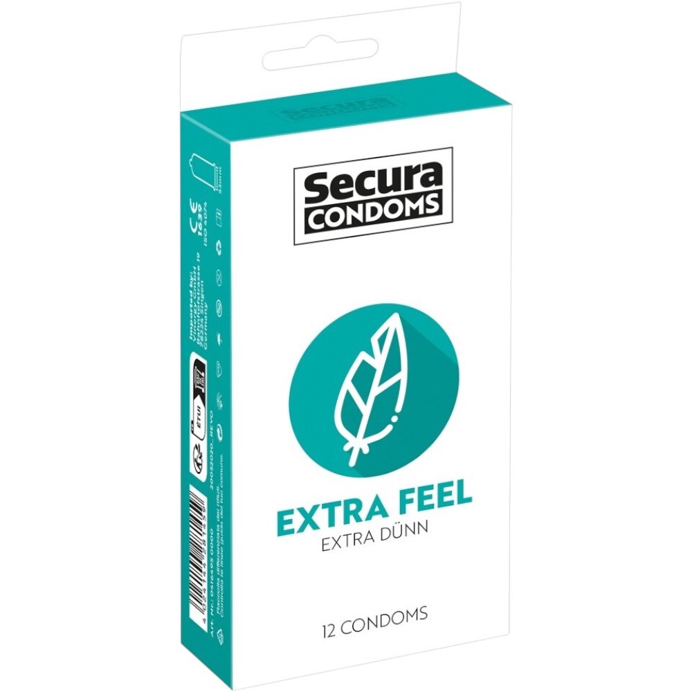 Secura Kondome Extra Feel Extra Thin Latex Condoms 12 Pack
