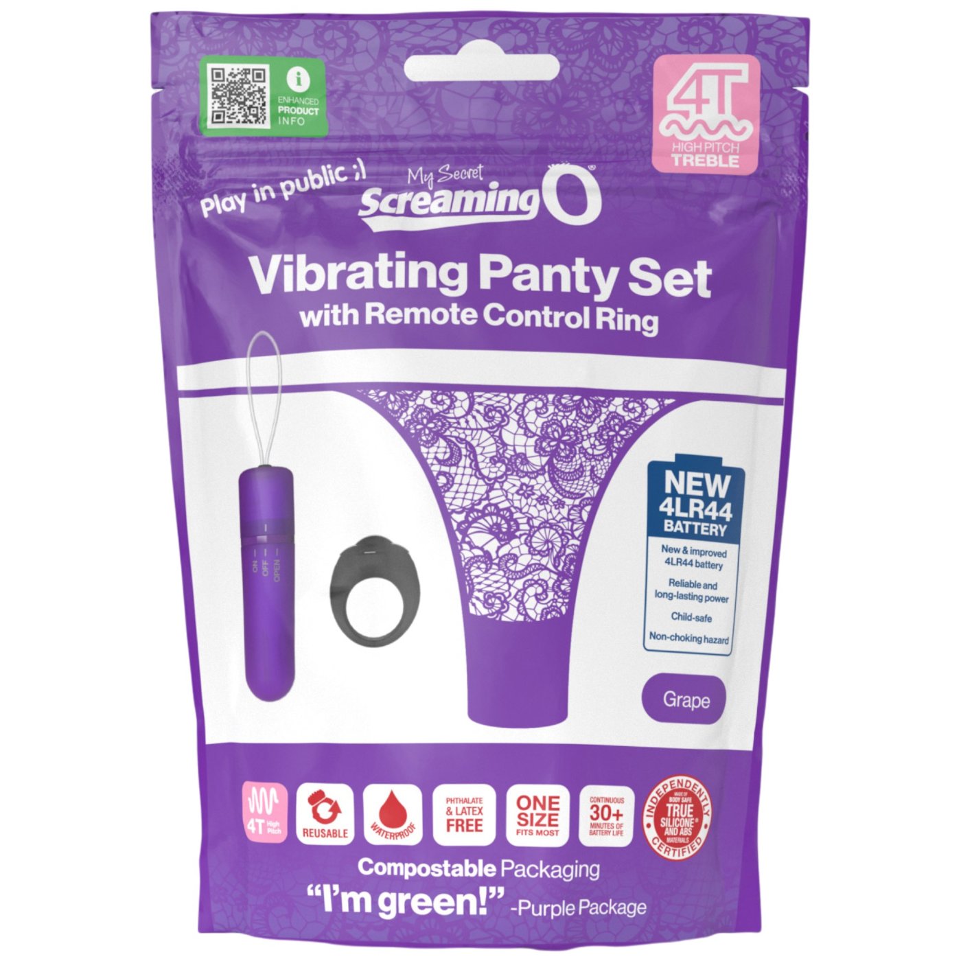 Screaming O My Secret 4T Remote Control Vibrating Panties Set