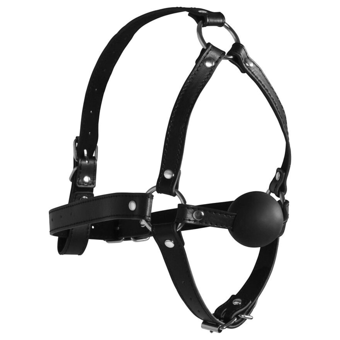 Ouch Xtreme Head Harness with Solid Ball Gag