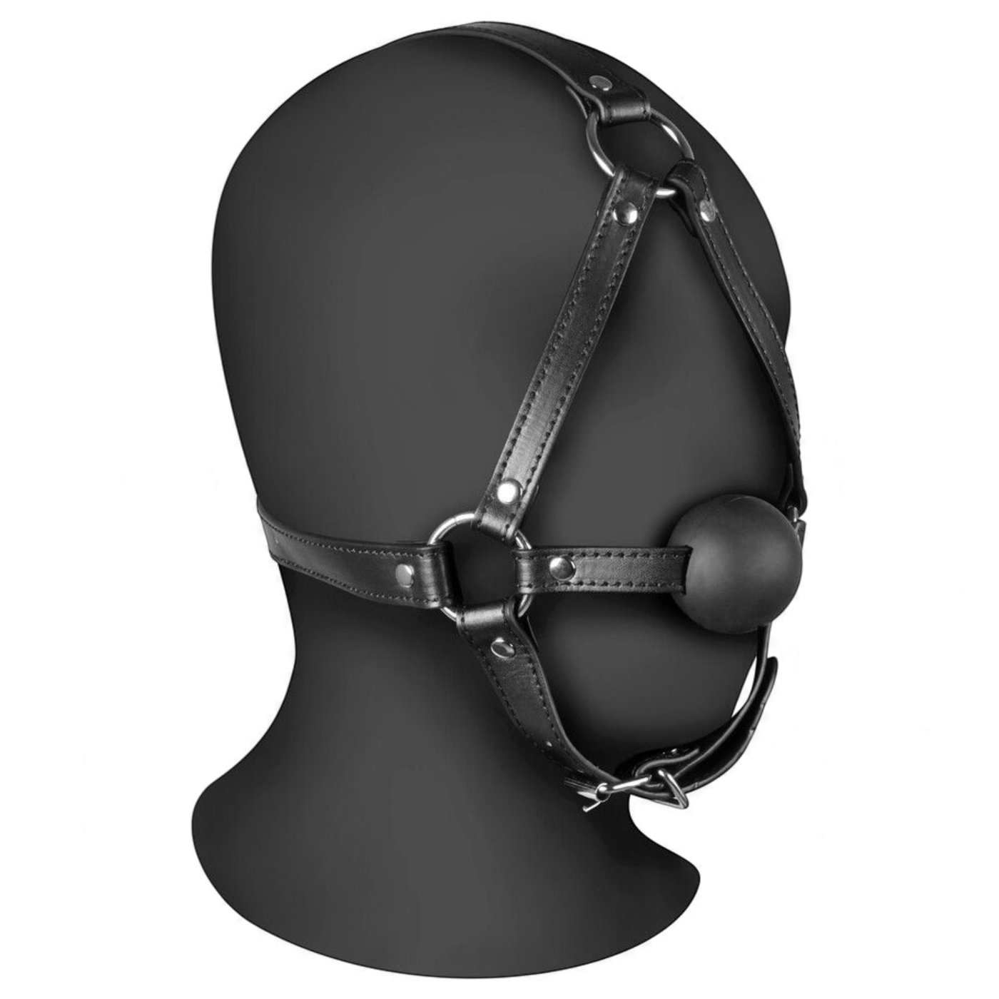 Ouch Xtreme Head Harness with Solid Ball Gag