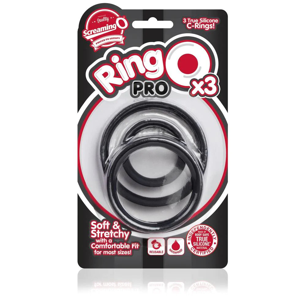 Screaming O RingO Pro X3 Cock Rings Black (3 Pack)