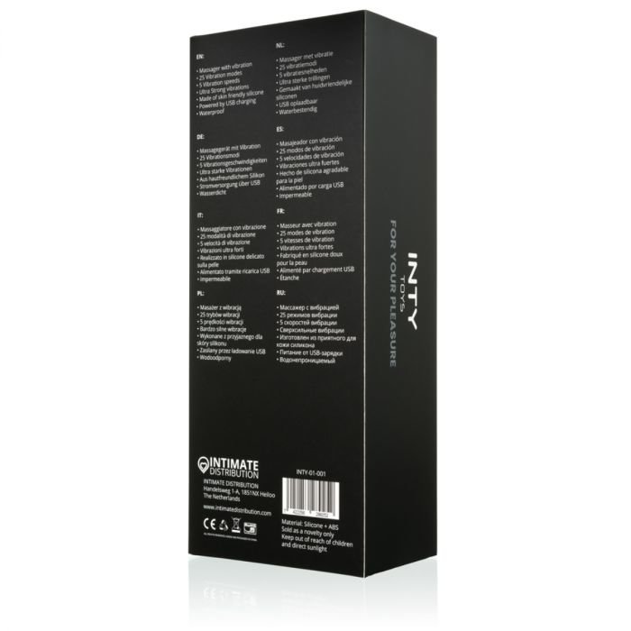 LOLA INTY Toys Torch Silicone Vibrating Wand Black (25 vibration Modes)