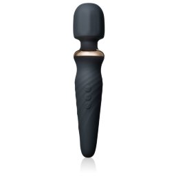 LOLA INTY Toys Torch Silicone Vibrating Wand Black (25 vibration Modes)
