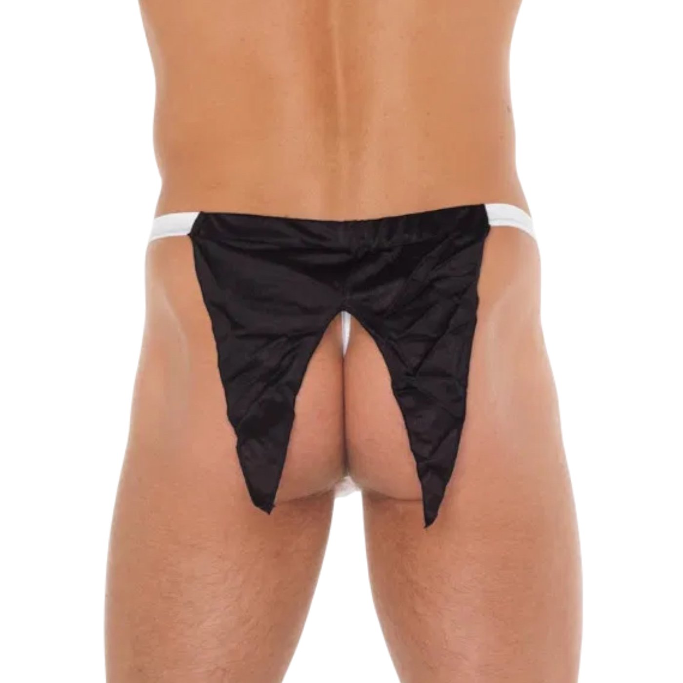 Rimba Men’s White Tuxedo Bow G-String