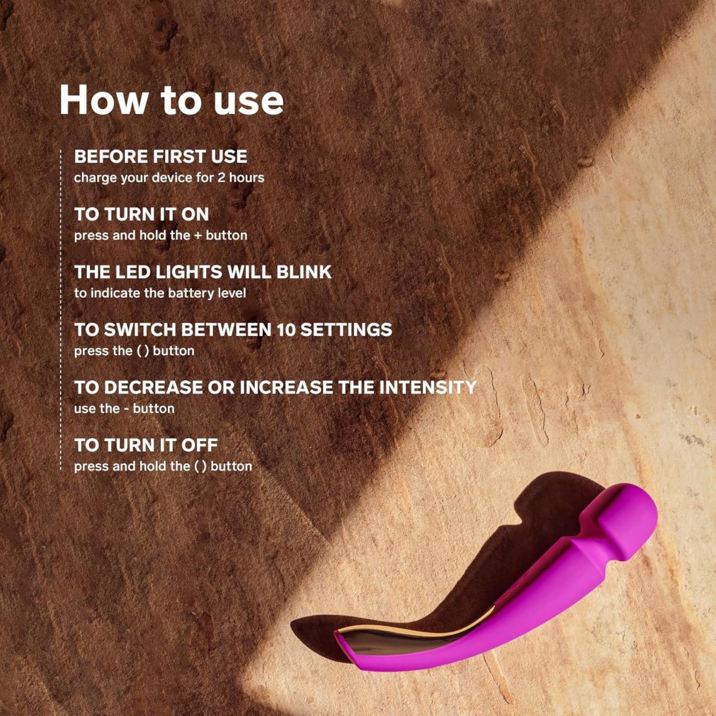 LELO Smart Wand 2 Medium Rechargeable Vibrator Black