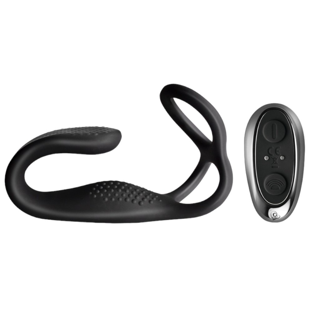 Rocks Off The-Vibe Cock &amp; Ball Ring with Rechargeable Butt Stimulator