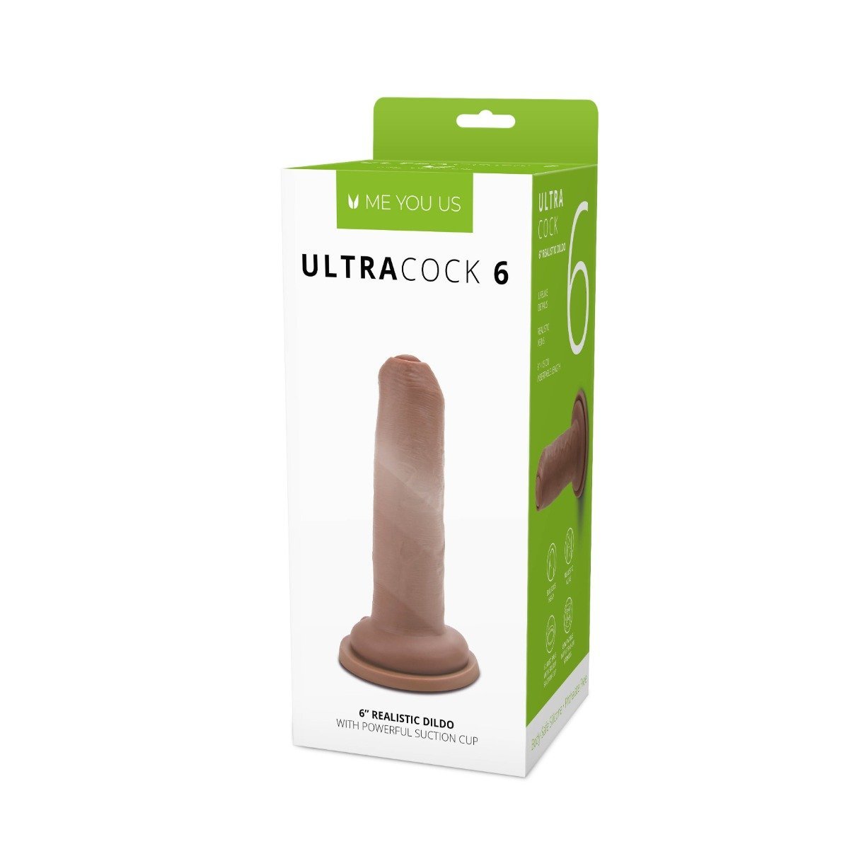 Me You Us Ultra Cock Uncut Realistic Suction Cup Dildo 6 Inch