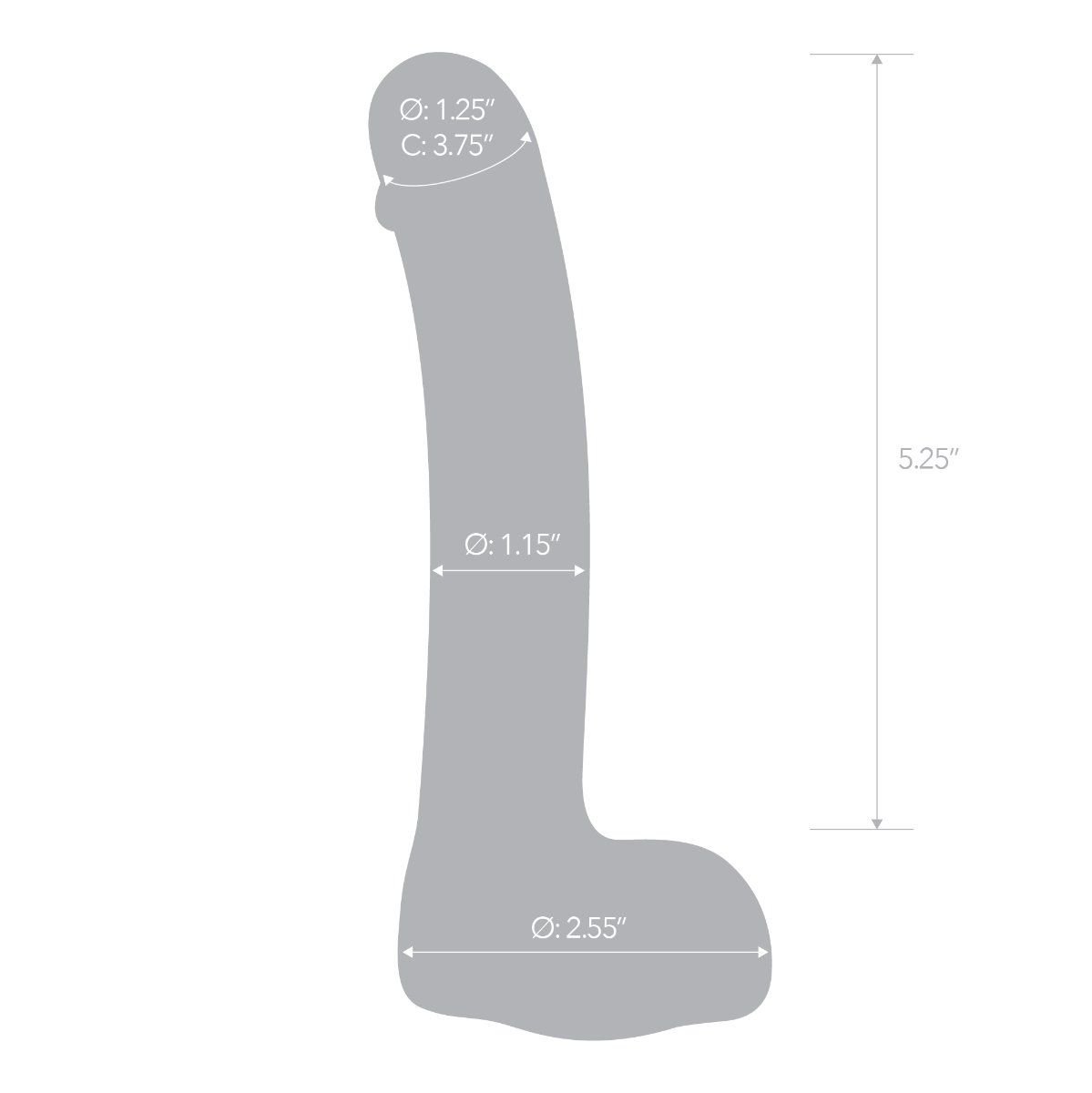 Glas Realistic Curved G-spot Dildo 5Inch