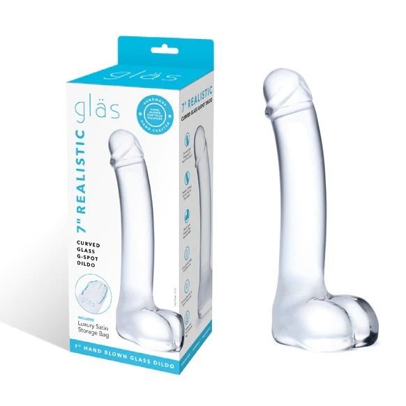 Glas Realistic Curved G-spot Dildo 5Inch
