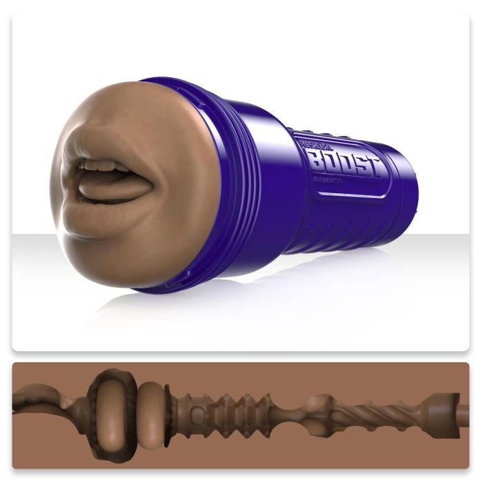 Fleshlight Boost Blow Realistic Blowjob Masturbator Brown