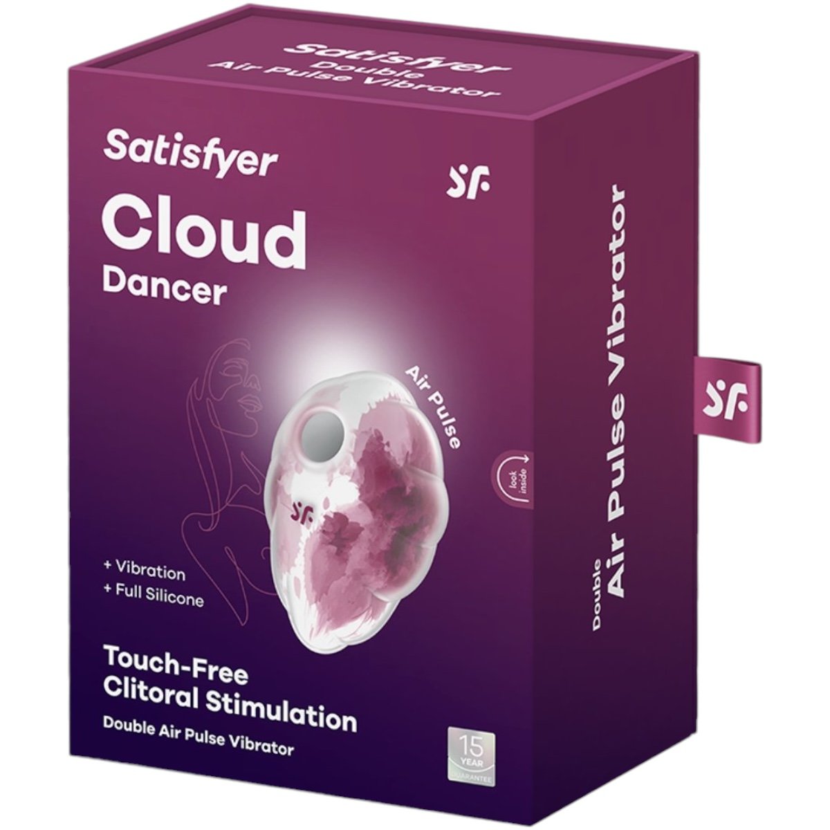 Satisfyer Cloud Dancer Double Air Pulse Clitoral Vibrator Red