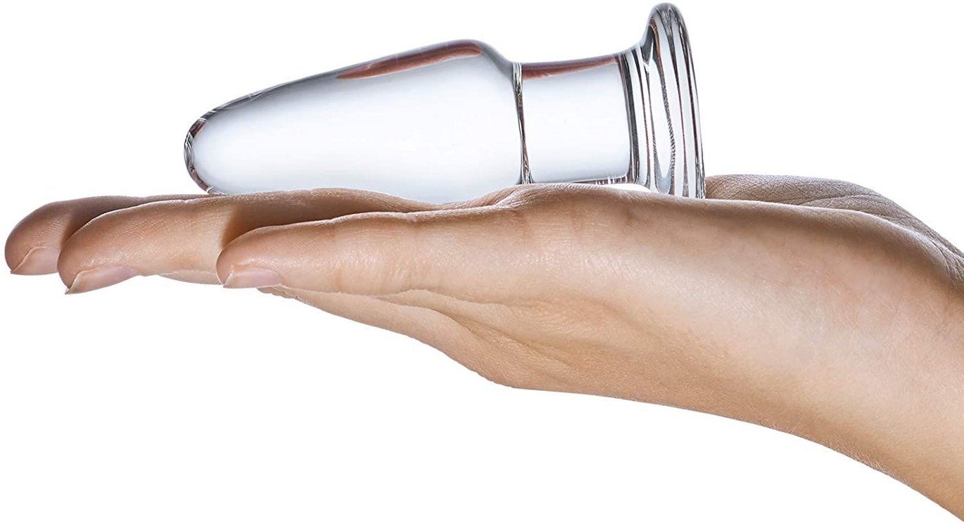 Glas Glass Butt Plug Clear 3.5 Inch