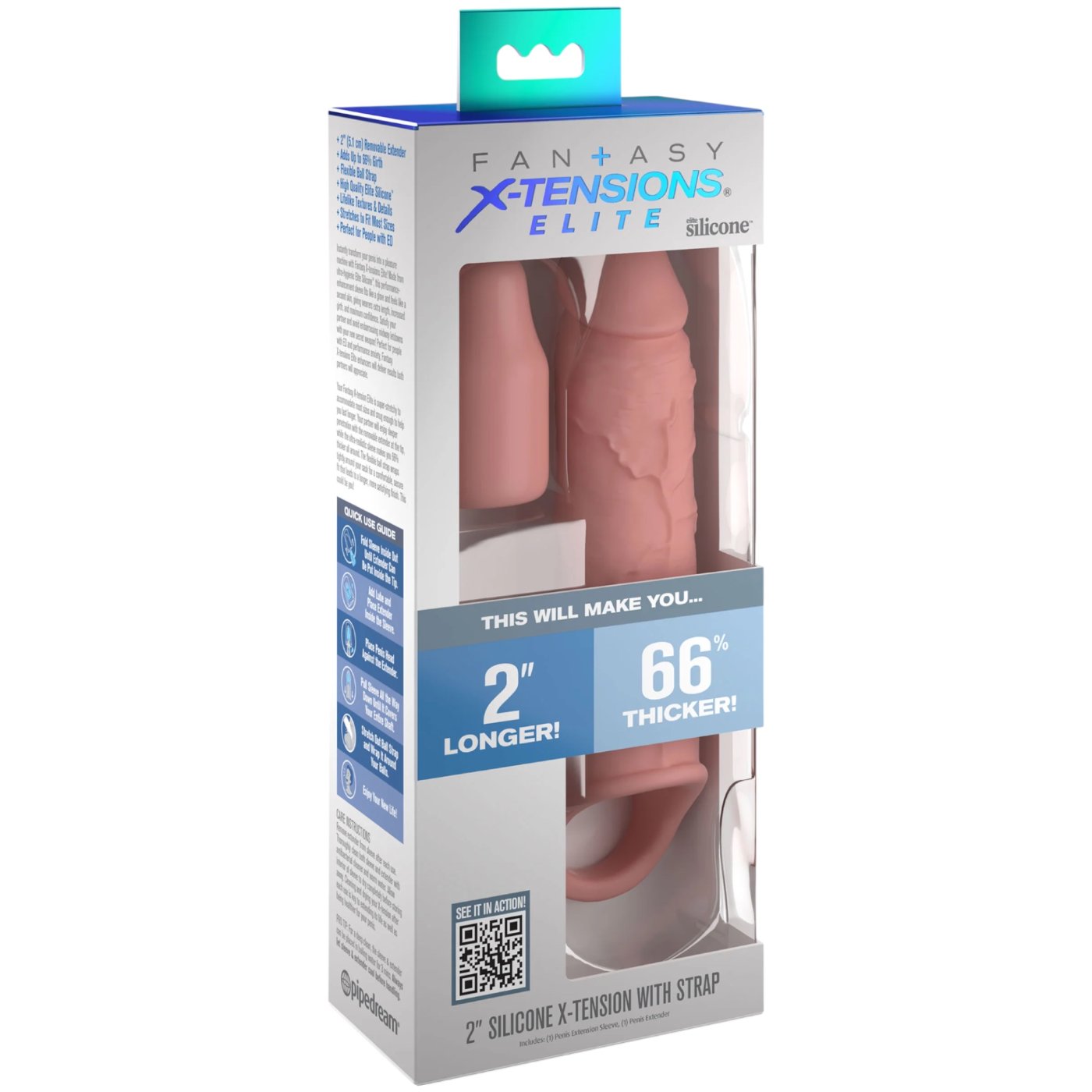 Fantasy X-tensions Elite 2 Inch Penis Extender With Strap