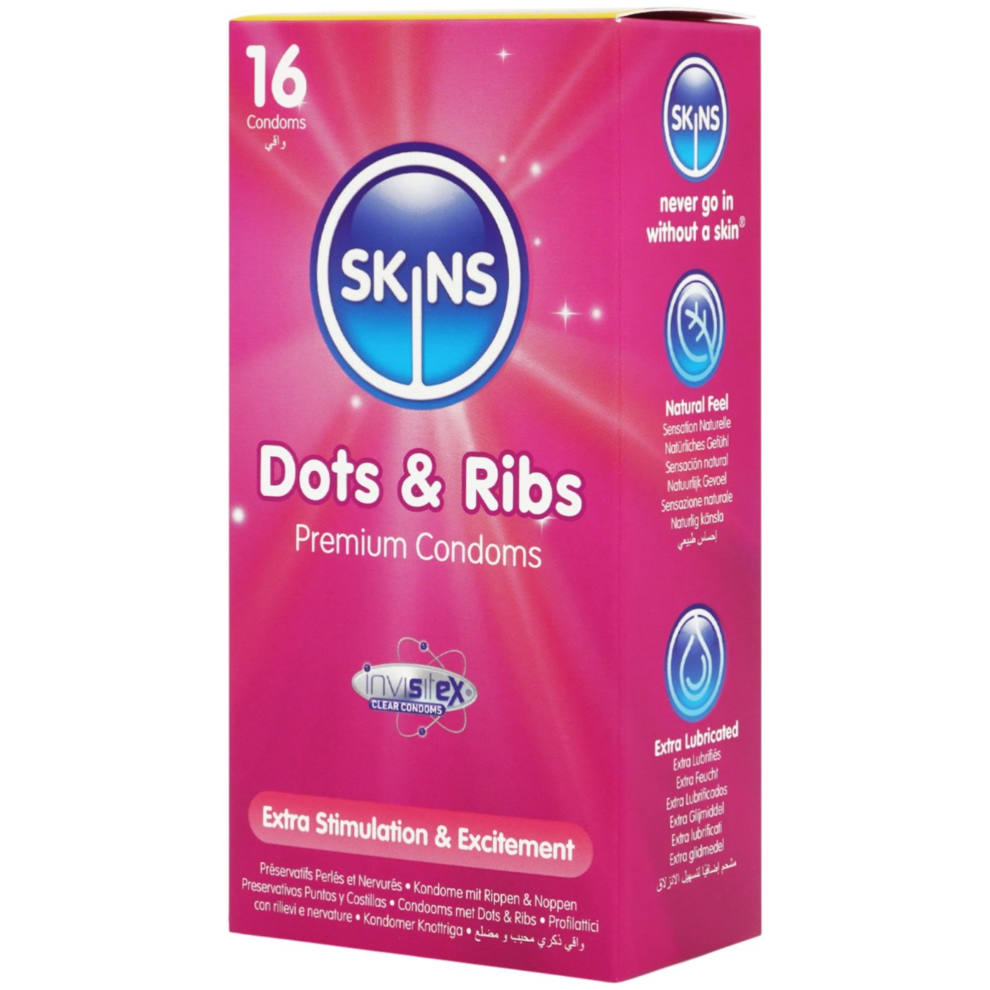 Skins Condoms Dots & Ribs 16 Pack