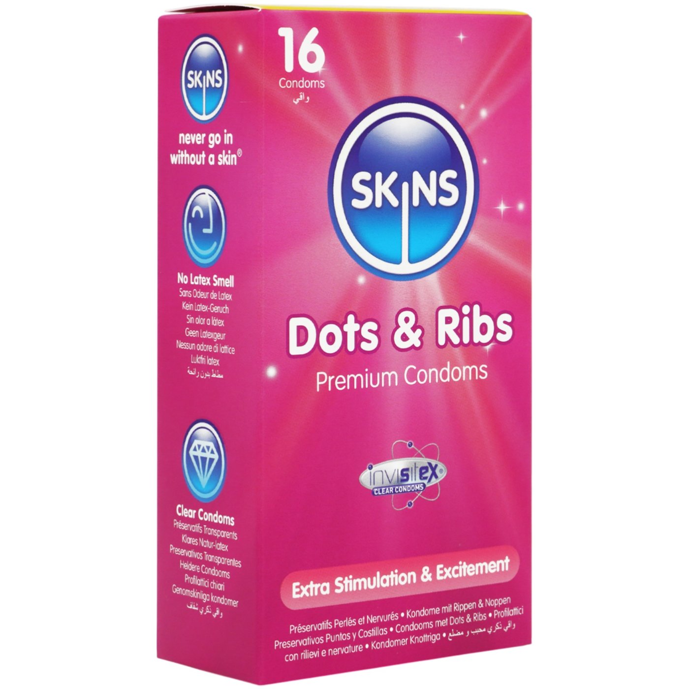 Skins Condoms Dots & Ribs 16 Pack