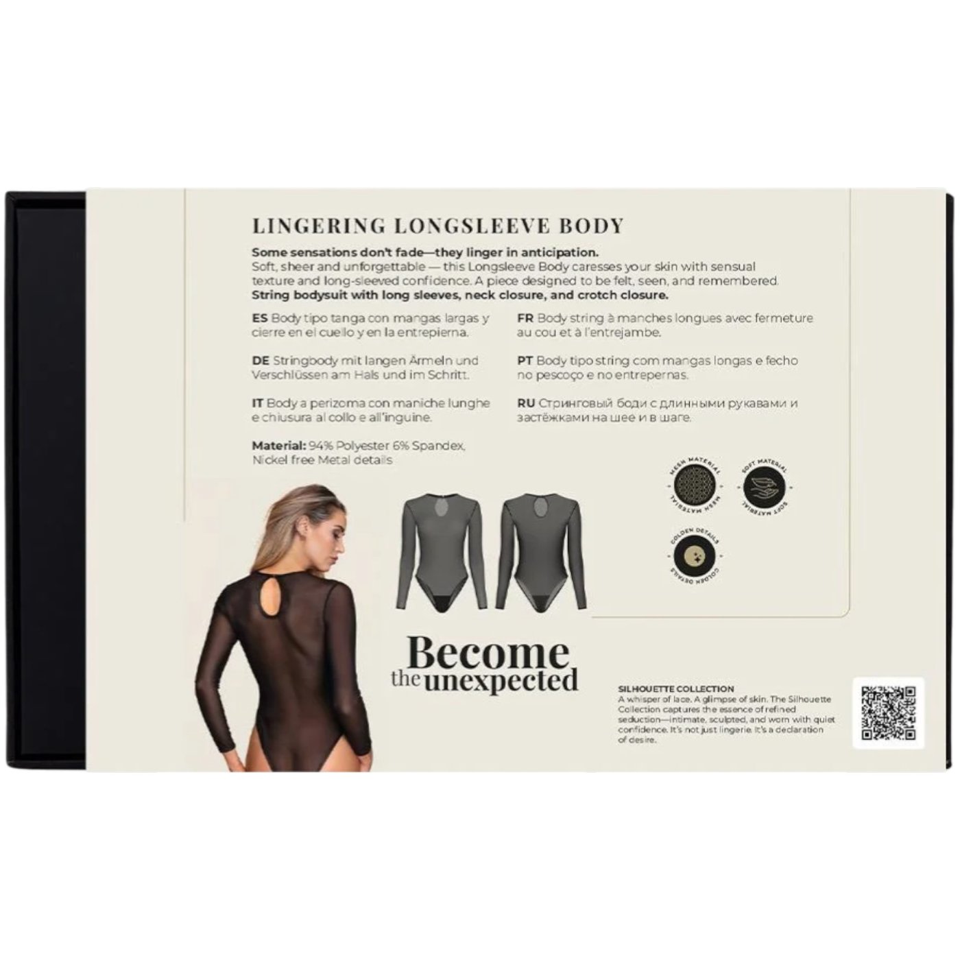Guilty Pleasure Lingering Long Sleeve Sheer Bodysuit