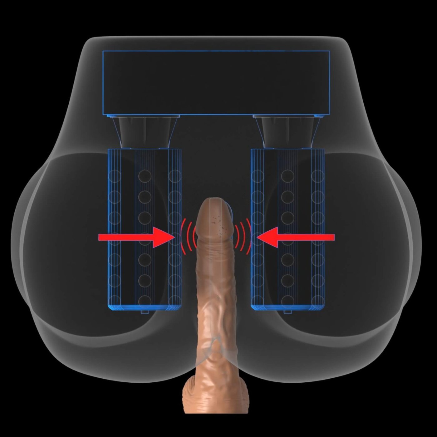 PDX Elite Milk Me Silly Dual-Entry Vibrating Male Masturbator
