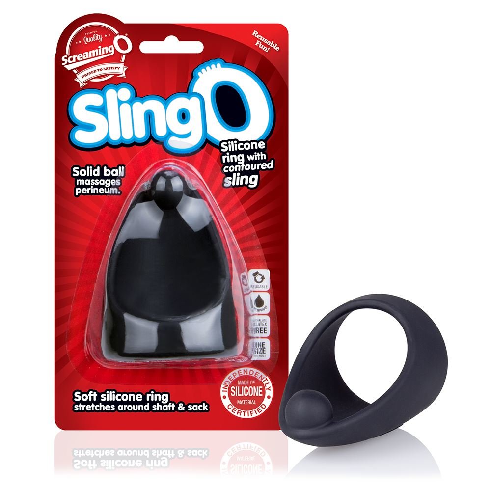 Screaming O SlingO Silicone Cock Ring Black