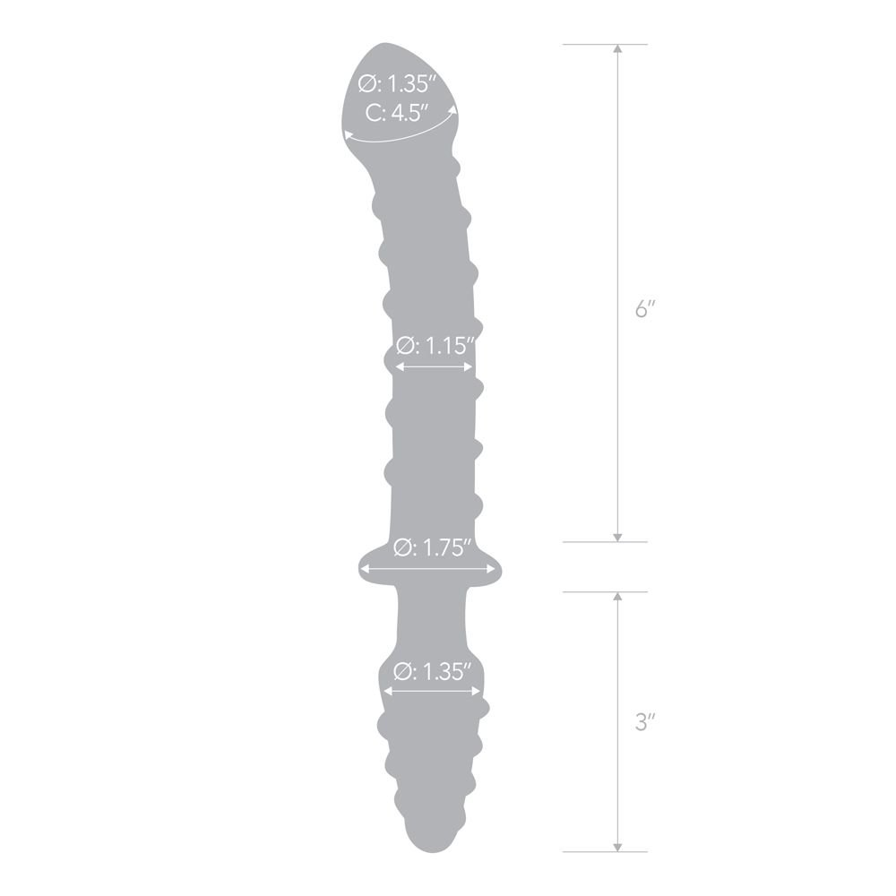 Glas Mr Swirly Two Ends Internal Stimulation Dildo 10 Inch