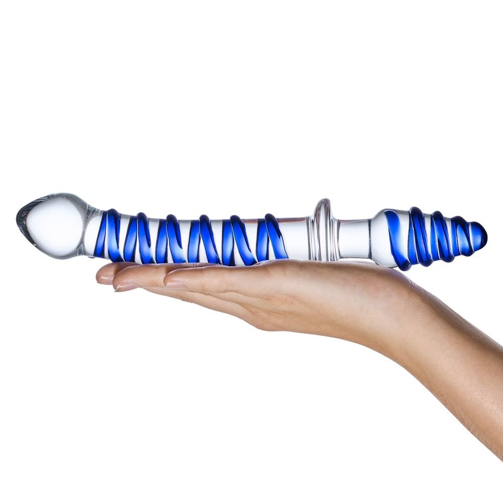 Glas Mr Swirly Two Ends Internal Stimulation Dildo 10 Inch